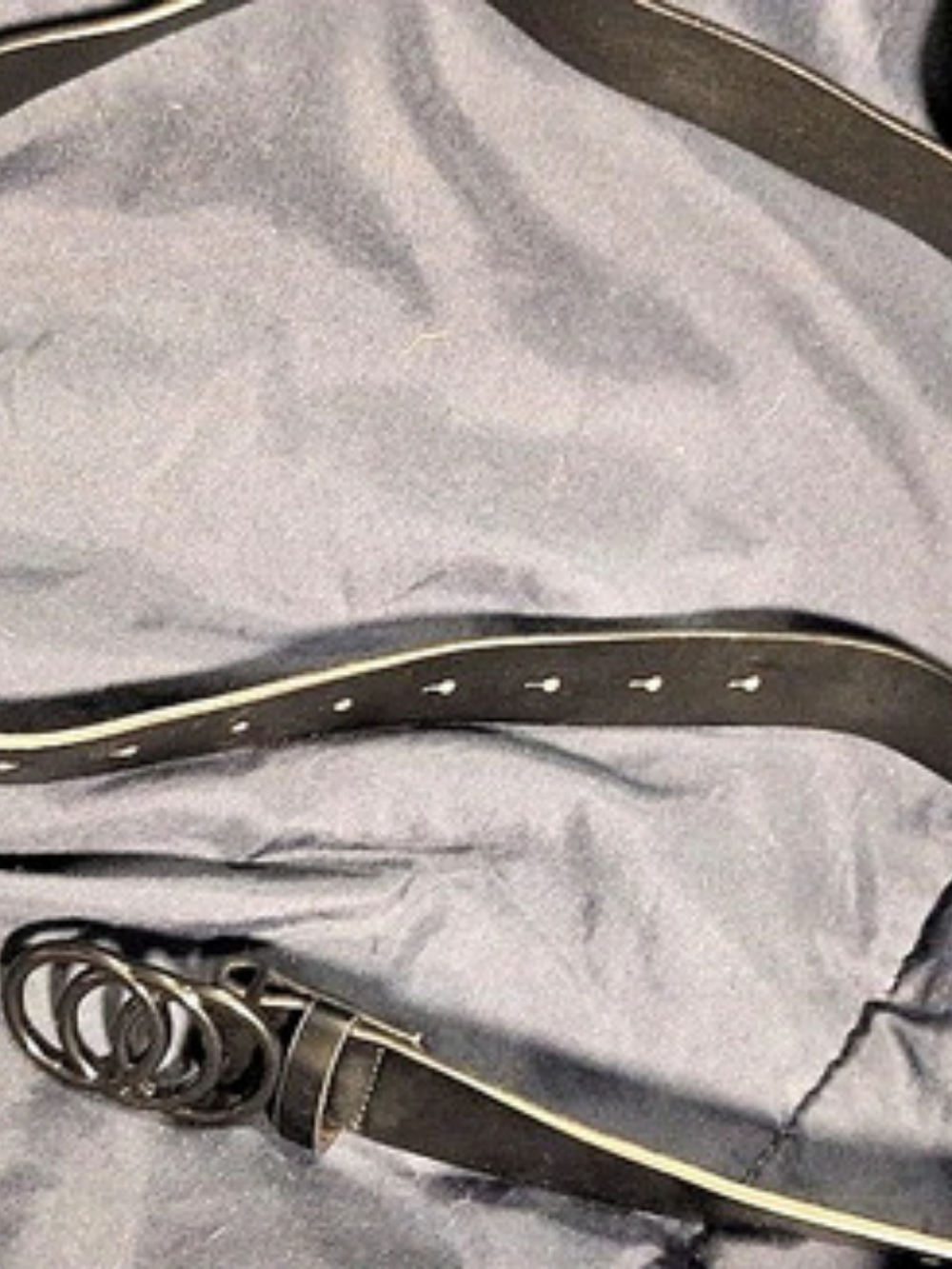 Black Ring Buckle Belt